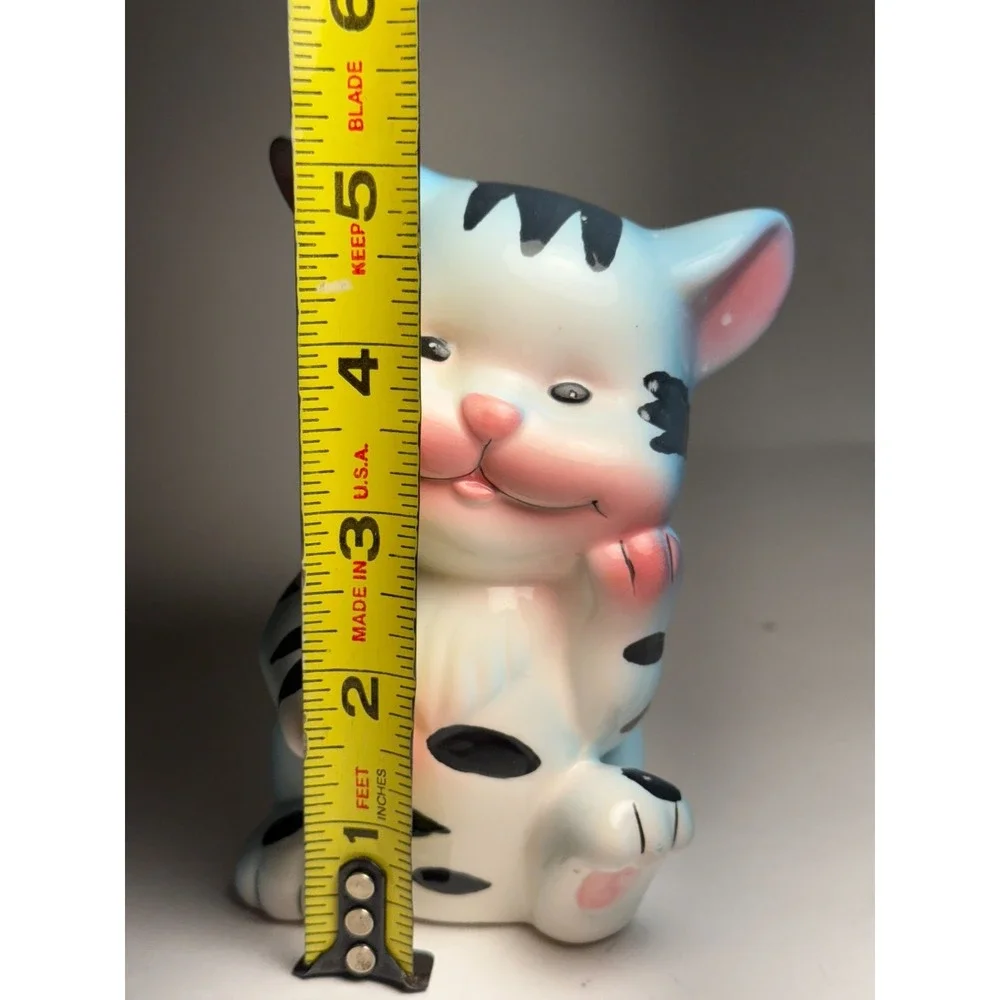 Vtg Cat Piggy Bank 5